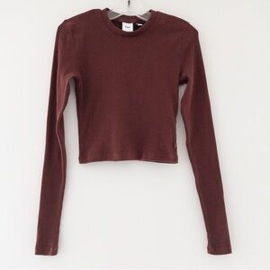 TNA Aritzia Ribbed Long Sleeve Top
